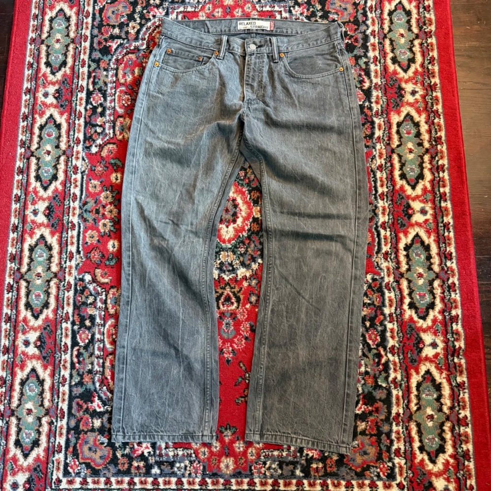 Levis 559 Relaxed Straight Jeans Mens 33x30 Grey Denim Pants